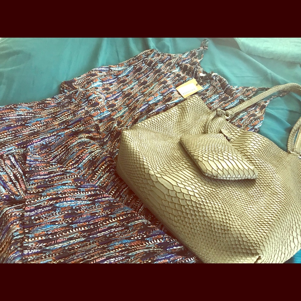 NWT Boho Feather dress